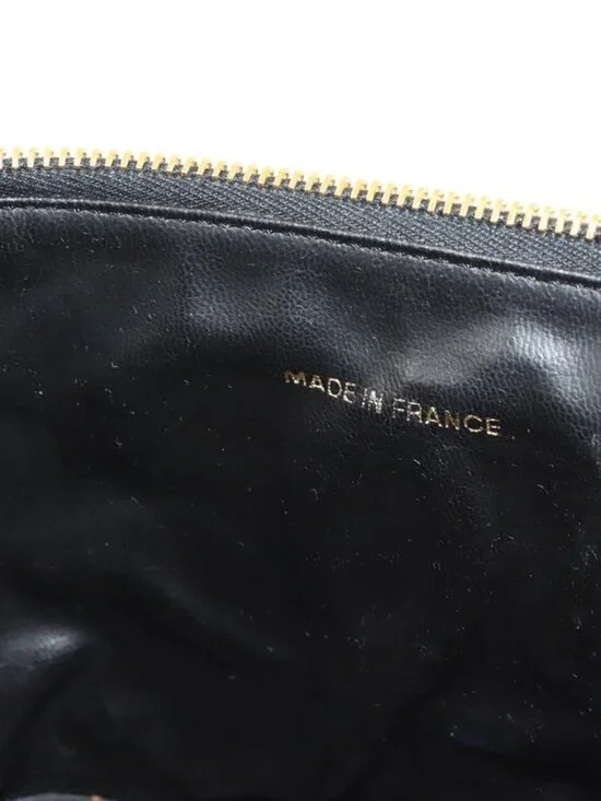 Chanel Vanity Hand Bag Caviar Leather Black CC Logo Gold - Picture 7 of 10